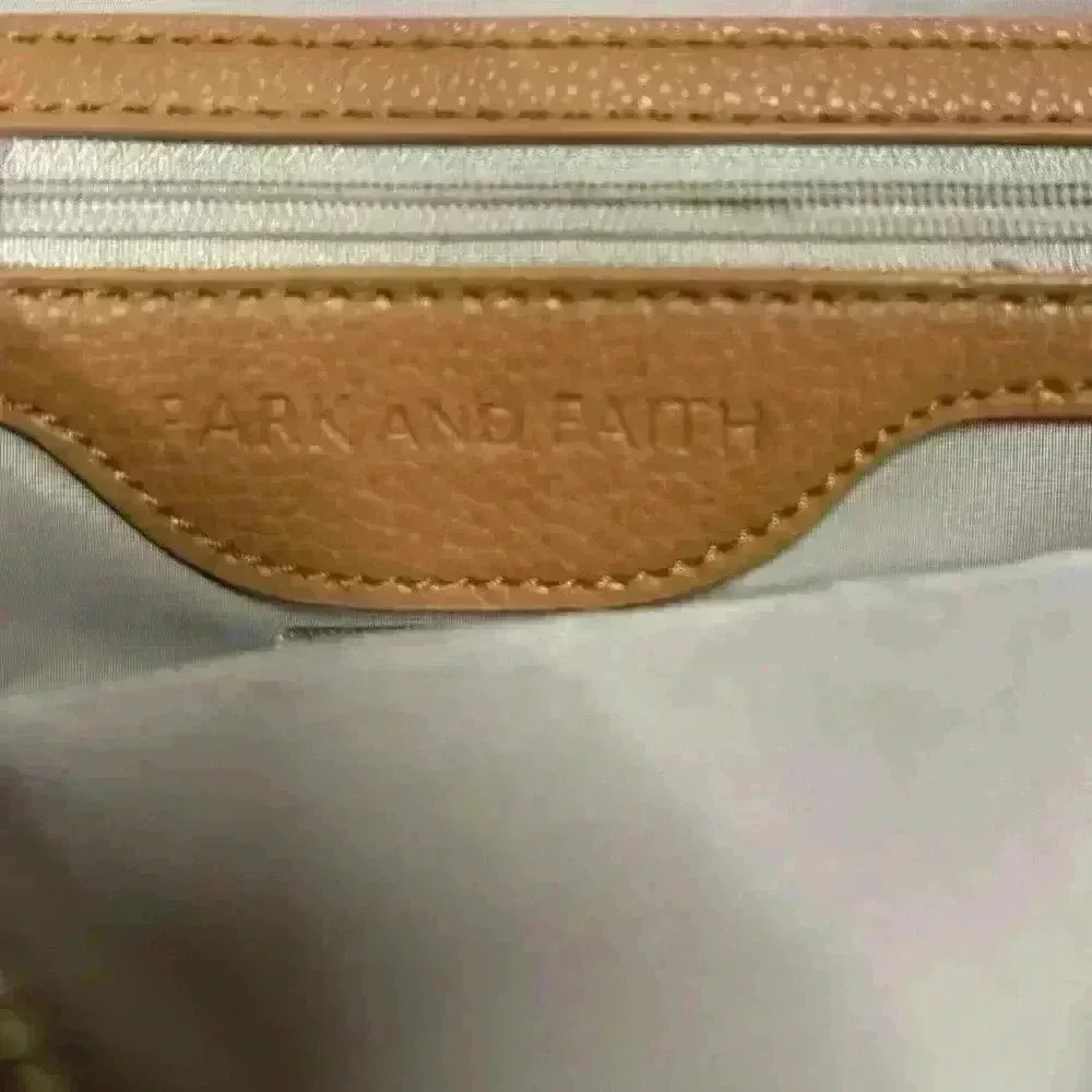 Park and Faith Cognac Pebble Faux Leather Finish Mini  Backpack